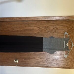 Loft summer racer back Gray and Black Maxi Dress